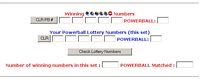 Powerball Lottery Checker